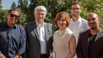 Chancellor Gene Block with Public Impact Research Awards 2022 Awardees